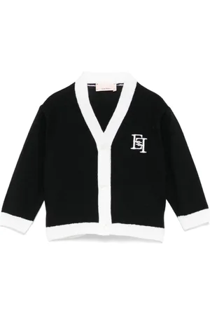 Elisabetta Franchi Embroidered-logo cardigan