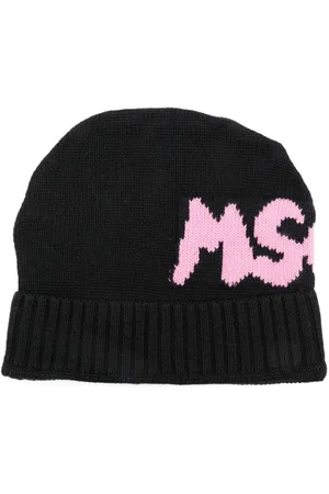 Msgm Logo-jacquard beanie hat
