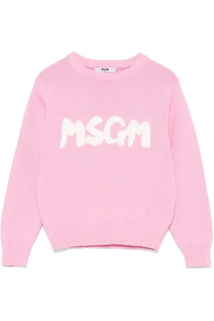 Msgm Intarsia-logo sweater