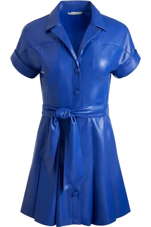 ALICE+OLIVIA Shirley short-sleeved pleated shirt dress