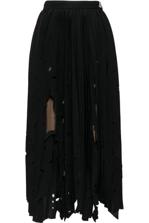 Maison Mihara Yasuhiro Cut-out pleated skirt