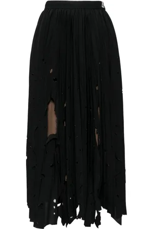 Maison Mihara Yasuhiro Cut-out pleated skirt