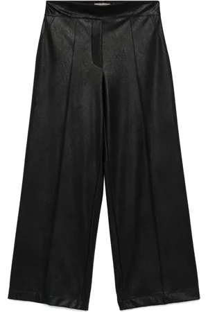 D.EXTERIOR Faux-leather straight-leg trousers