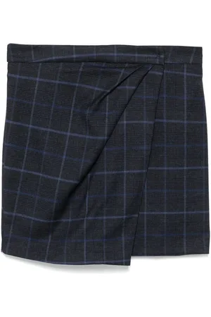 ..,MERCI Plaid-check mini skirt