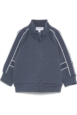 Emporio Armani Embossed-logo zip-up sweatshirt