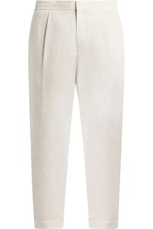 CHE Straight-leg linen trousers