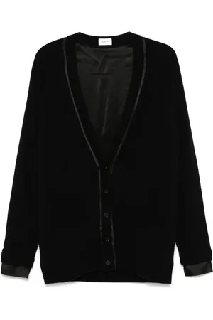 Saint Laurent Silk-trim cardigan