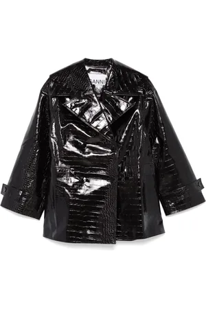Ganni Croc-embossed jacket