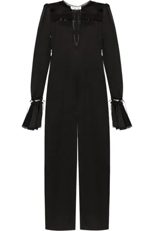 Saint Laurent Drawstring long-sleeve jumpsuit