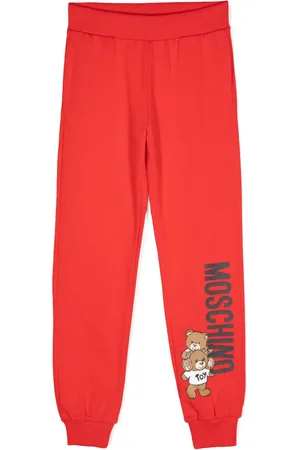 Moschino Teddybear-print cotton trousers