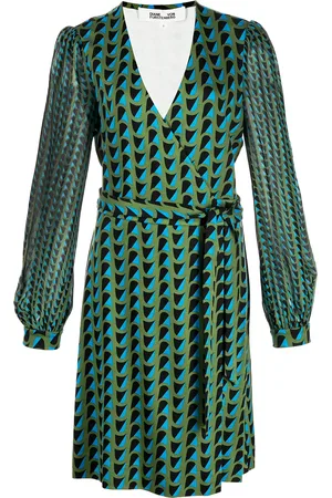 Diane von Furstenberg Gala abstract-print wrap dress