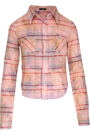 R13 Check-print shirt