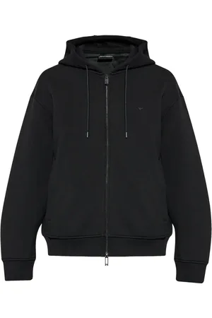 Emporio Armani Zipped drawstring hoodie