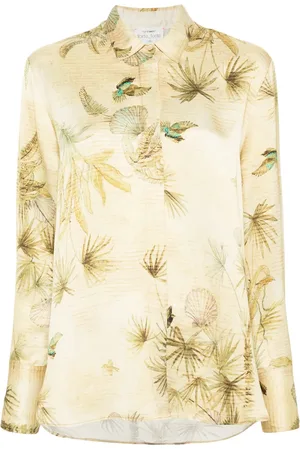FORTE FORTE Botanical-print satin shirt