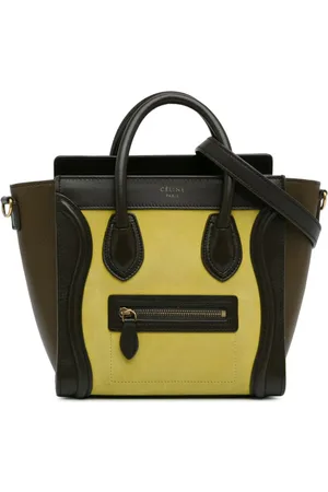 Céline 2014 Nano Tricolor Nubuck and Calfskin Luggage Tote satchel
