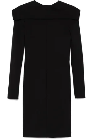 Serafini Foldover-neckline midi dress