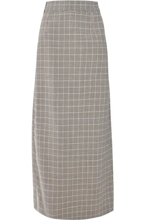Paco rabanne Checked midi skirt