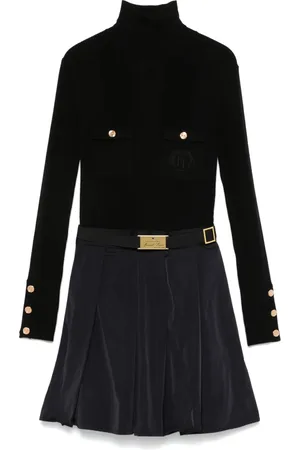 Elisabetta Franchi Embroidered-logo mini dress
