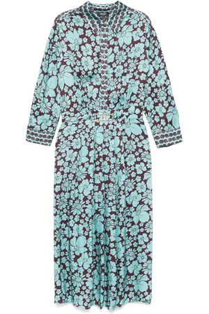Liu Jo Floral-print satin shirt dress
