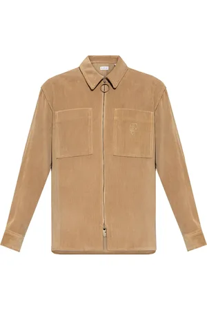 Burberry Logo-embroidered corduroy shirt jacket