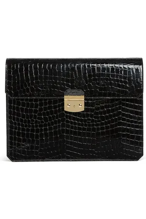 Dsquared2 Crocodile-embossed leather clutch bag