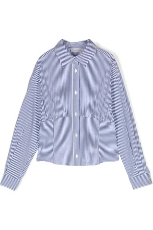 MONNALISA Logo-plaque striped shirt