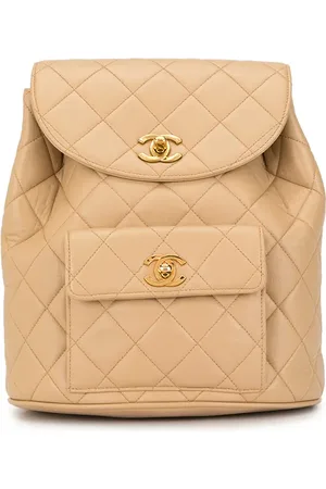 CHANEL Diamond quilted chain backpack