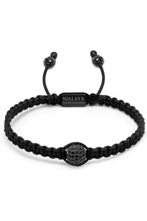 Nialaya Crystal-embellished cord bracelet
