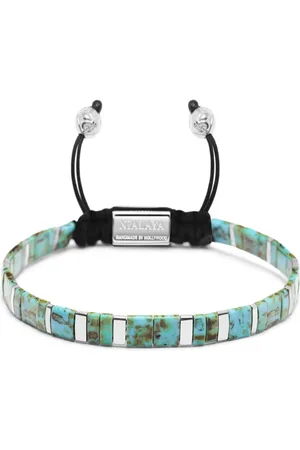 Nialaya Logo-engraved beaded bracelet