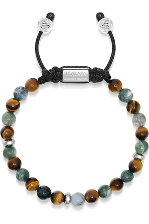 Nialaya Logo-plaque beaded bracelet