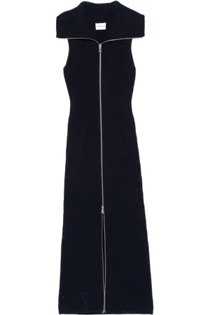 Claudie Pierlot High-neck zip-fastening knit dress