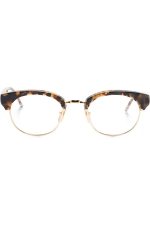 Thom Browne Tortoiseshell oval-frame glasses