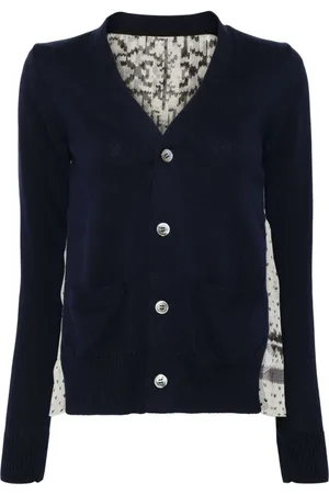 SACAI Pattern knit print cardigan