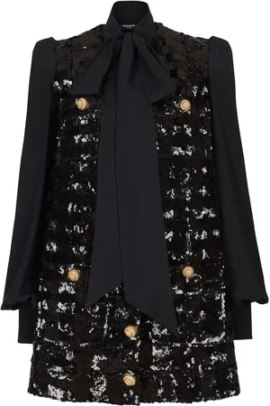Balmain Sequin-embellished mini dress