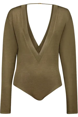 Saint Laurent Fine-knit bodysuit