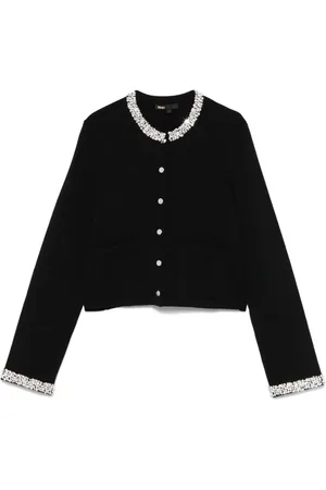 Maje Rhinestone-trim cardigan