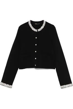 Maje Rhinestone-trim cardigan