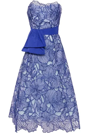 Marchesa Notte Iris midi dress
