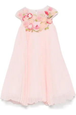 Marchesa Notte Floral-appliqué dress