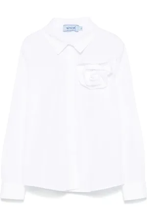 Mimisol Floral-appliqué shirt