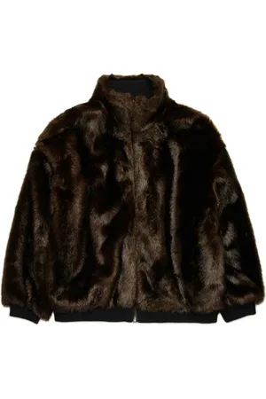 Dsquared2 Logo-appliqu?? faux-fur jacket