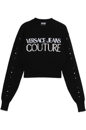 VERSACE Logo-embroidered sweater