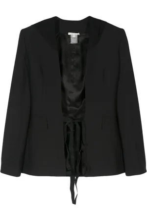Nensi Dojaka Tie-fastening hooded blazer