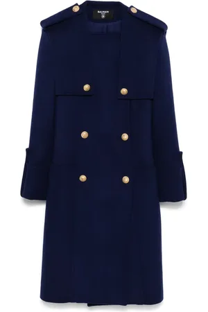 Balmain Double-breasted military coat
