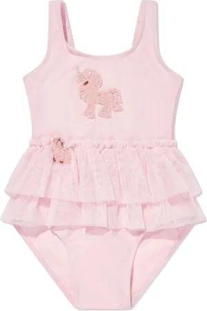 Selini Action Unicorn-appliqué swimsuit