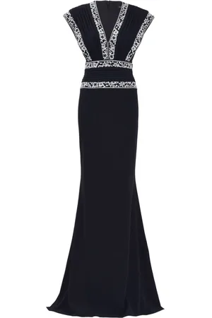 Tadashi Shoji Bedi Embroidered Trim gown