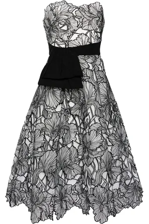 Marchesa Notte Iris midi dress