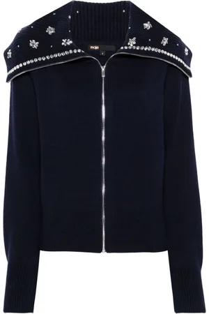 Maje Jewellery-neck cardigan