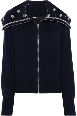 Maje Jewellery-neck cardigan
