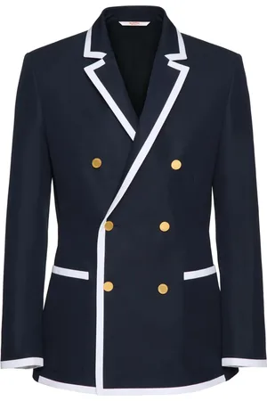 VALENTINO GARAVANI Contrast-trim cotton blazer